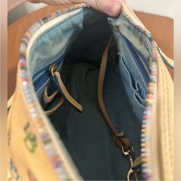 Dooney & Bourke
Cream Tan Shoulder
Bag Leather Trim Coated
Monogram Rainbow - Picture 10 of 10